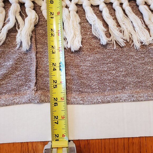 Entro Fringe High Low Hem Open Weave Pullover Long Sleeve Blouse Small - Picture 14 of 16